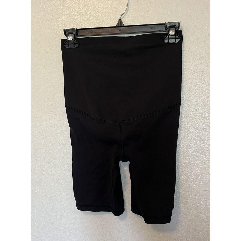 Ingrid+Isabel Maternity Biker Shorts Black Recycled Stretch Athletic XS